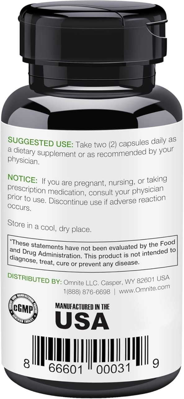 Omnite OMNIBREATHE Respiratory Wellness Lung Supplement-180 Capsules EXP:09-2026