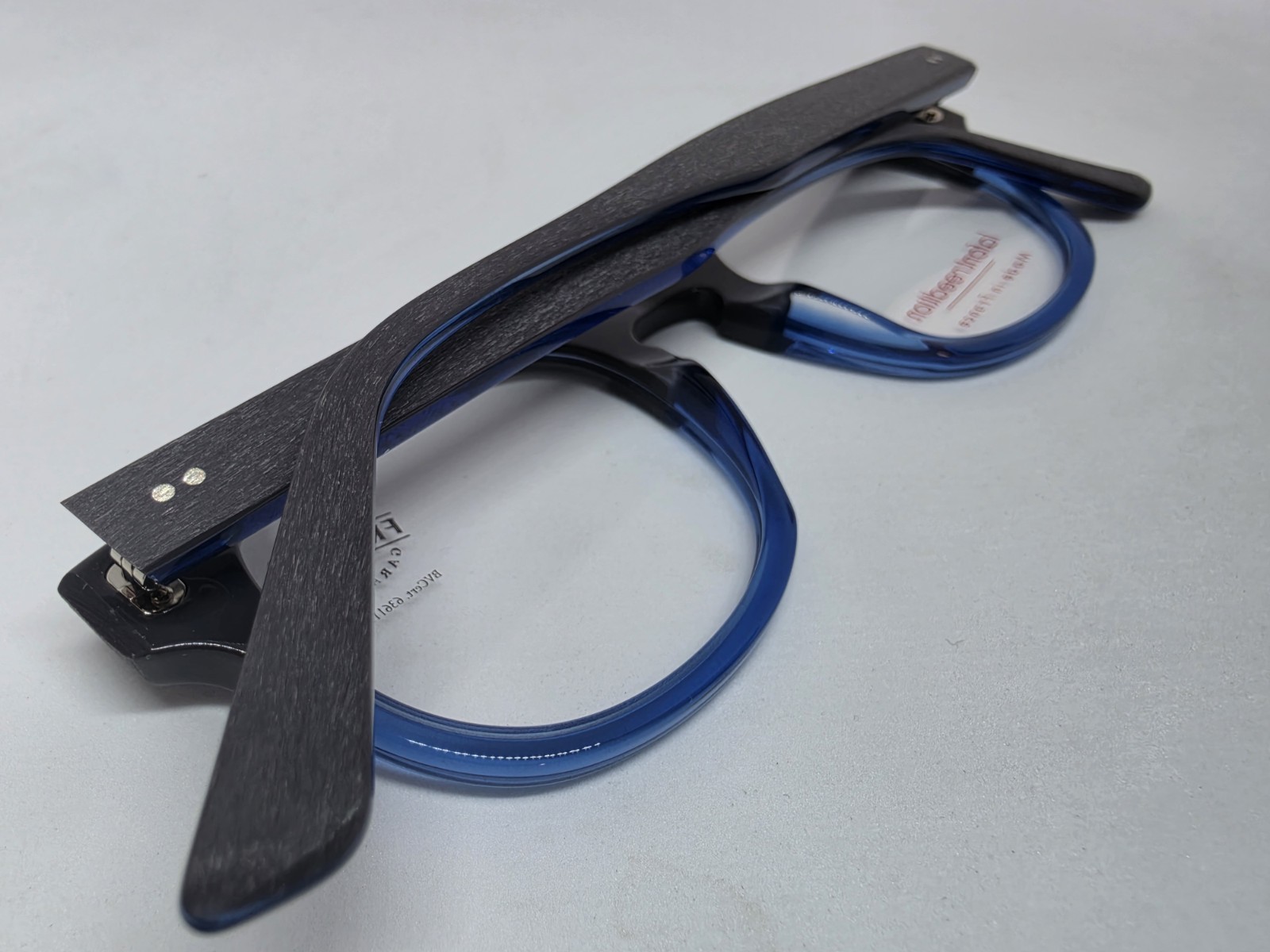 JEAN LAFONT PARIS MILES 2057 WOOD BLUE EYEGLASSES NEW AUTHENTIC FRANCE