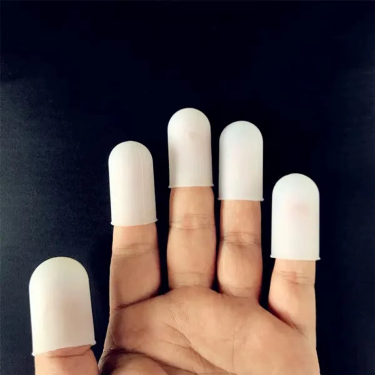 5Pcs Silicone Finger Protector Finger Caps High Temperature Resistant Anti-Slip