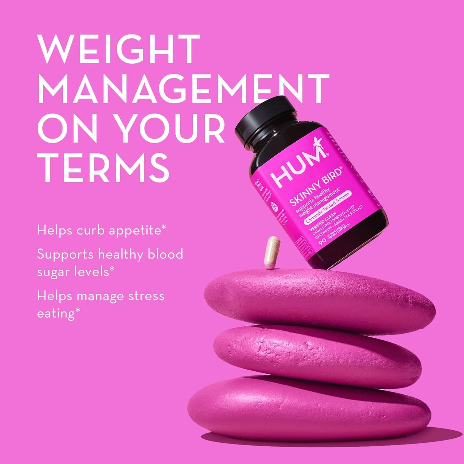 HUM Skinny Bird – Appetite Suppressor for Women (90 Capsules) Free Shipping US
