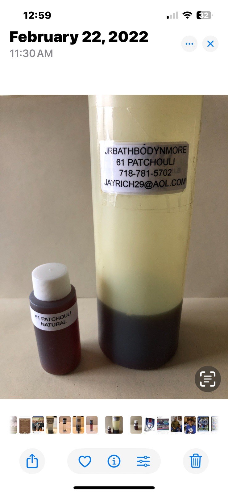 PATCHOULI NATURAL BODY OIL. MY ORIGINAL PATCHOULI HAS RETURNED AFTER 2 YEARS.