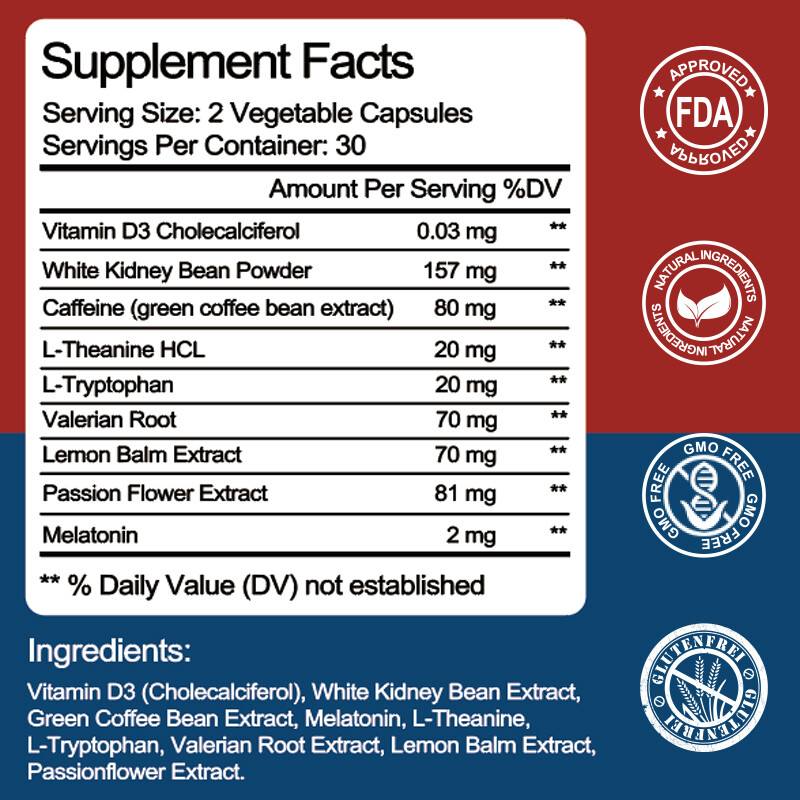 Night Time Fat Burner – for Weight Loss Appetite Suppressant – White Kidney Bean