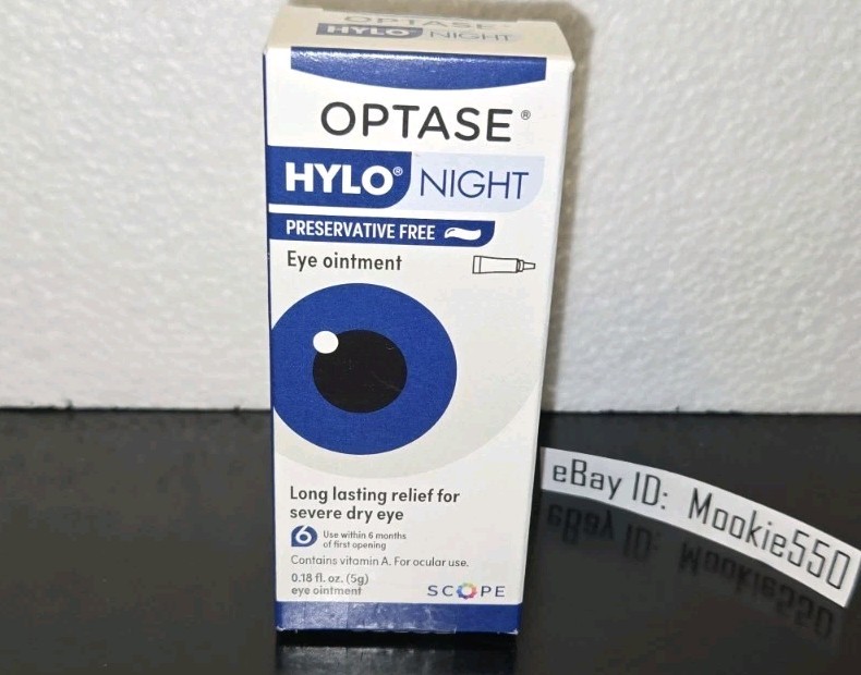 EXP 10/2028! 3 Box Optase HYLO NIGHT Eye Ointment (5g) Preservative Free!