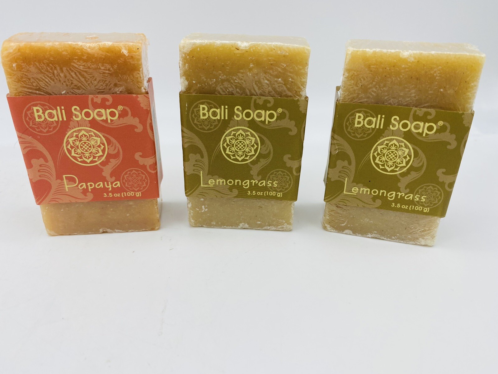 Natural Soaps Bar Bali Soap Papaya Lemongrass 3.5 oz Unisex Bali Soap 3 Bar Set