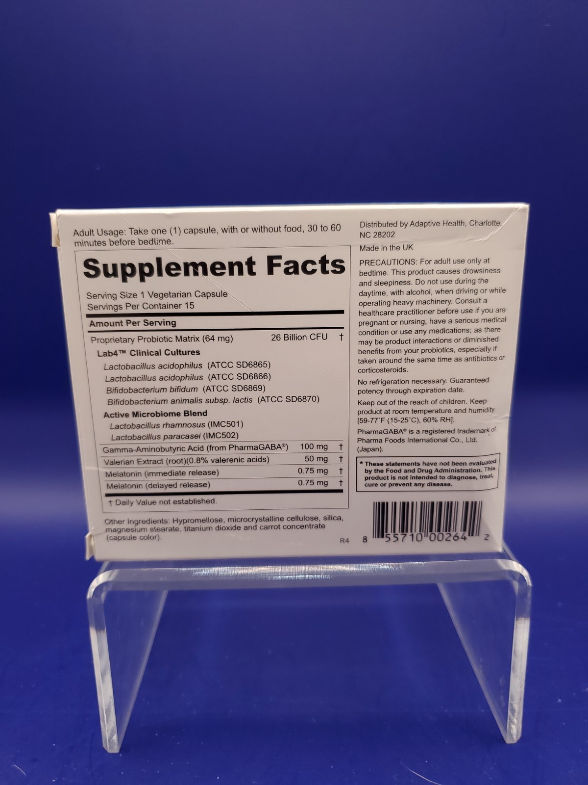 Peptiva Probiotics Digestive Sleep Support Restore Balance 15Ct Caps Exp 03/27