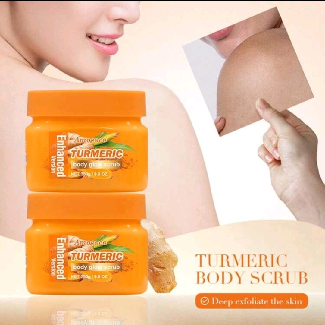 Turmeric Brightening & Exfoliating Body Scrub – Enhanced Scrub For Glowing Skin