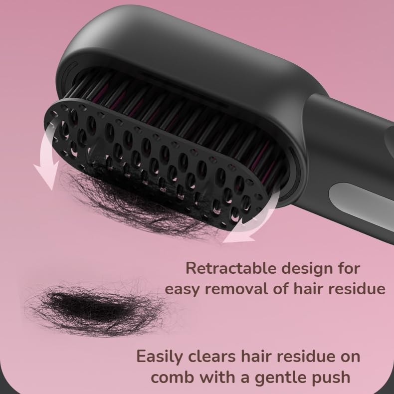 Electric Hair Straightening Comb Rechargeable 5000mAh Battery Powered Cordless