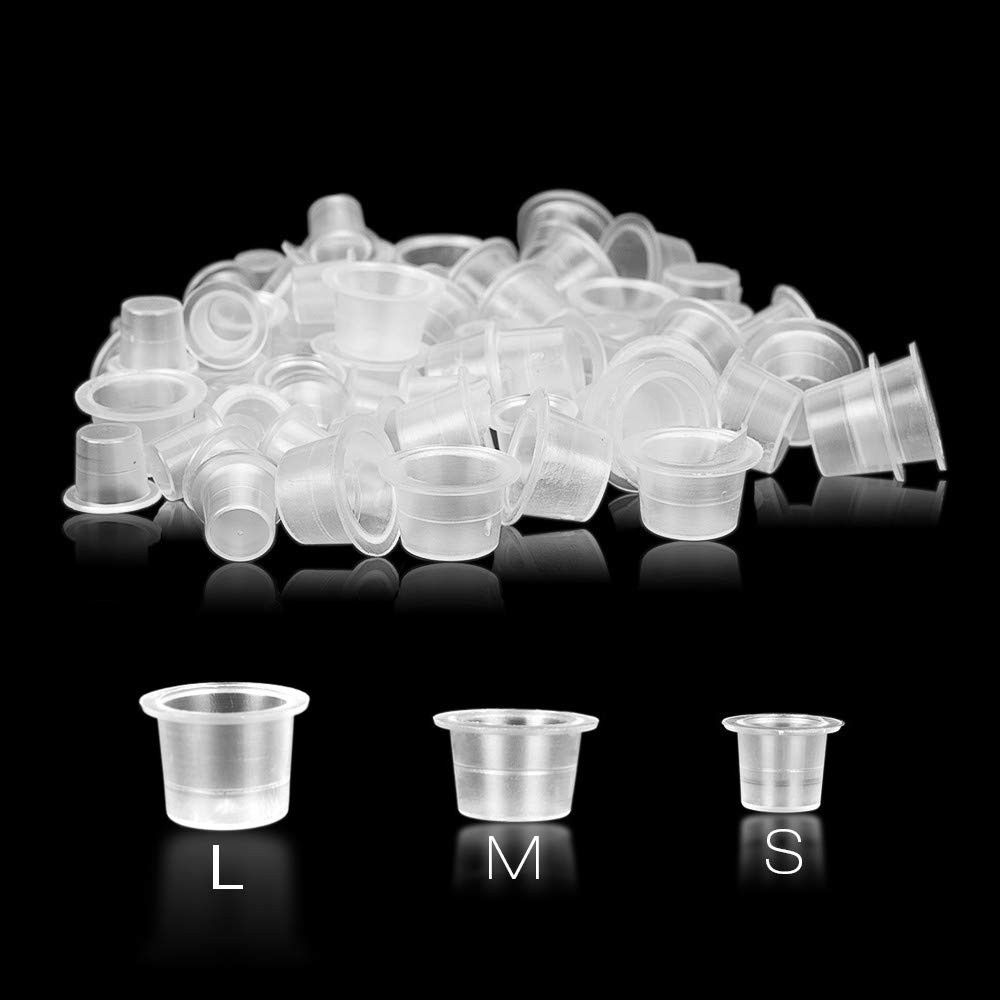 Jconly Tattoo Ink Caps – 1000Pcs Disposable Plastic Pigment Small 1000