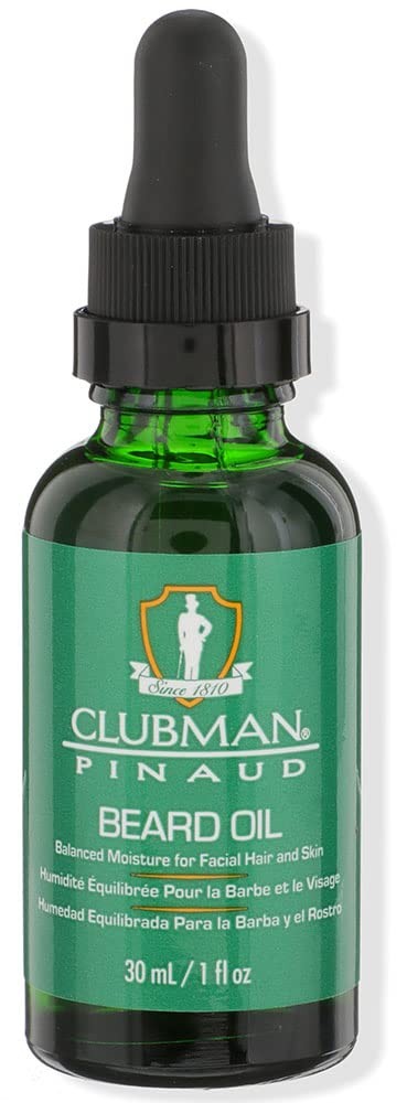 Clubman Pinaud Beard Oil for Men – Balanced 1 Fl Oz (Pack of 1),