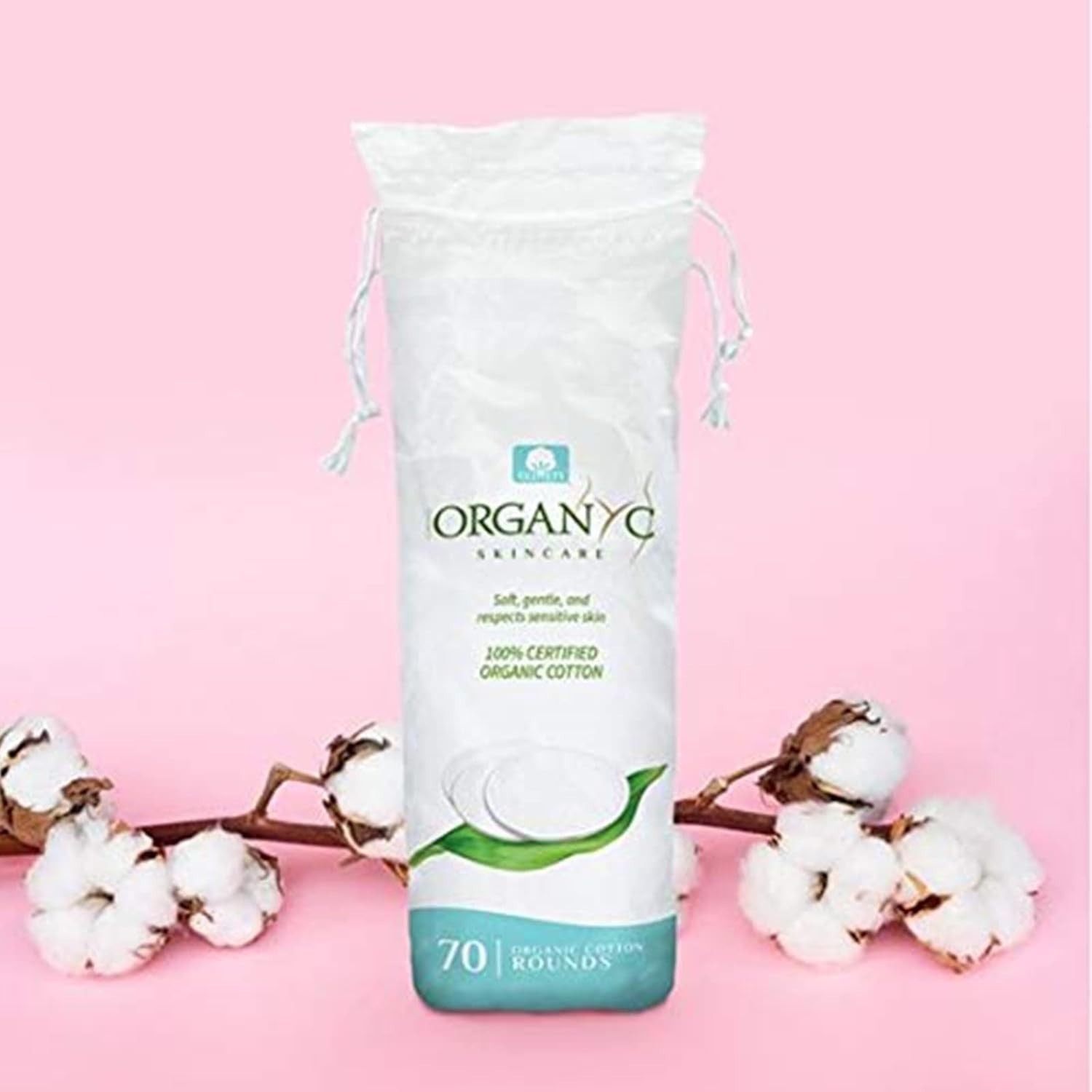 Eco-Friendly 100% Organic Cotton Rounds – 70 Count for Sensitive Skin Care