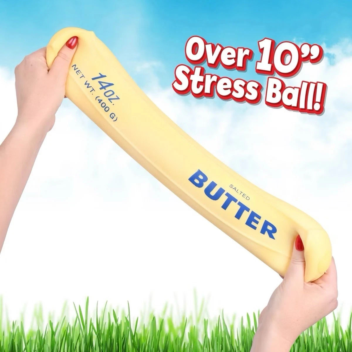 Jumbo SQUEEZY BUTTER Squishy by Sunny Days, In Plastic Case Viral Squeeze Toy