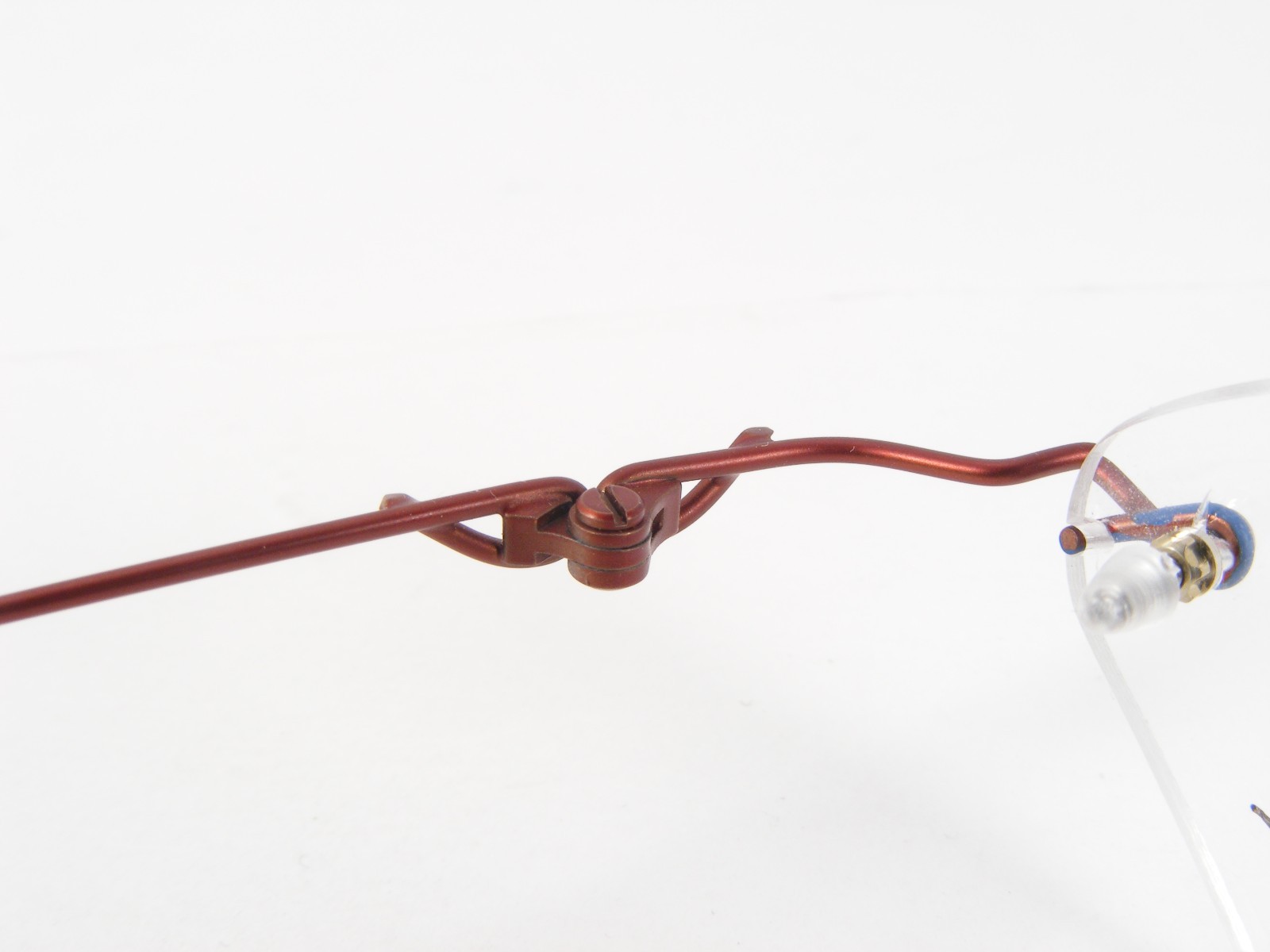 Vintage LOCCO Macchiato Rusty Red /Blue UNIQUE RARE LUXURY EYEGLASSES 47-19-138