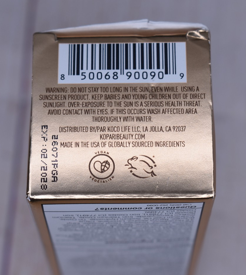 Kopari Sun Veil Illuminating Elixir Face Sunscreen 1 Oz. SPF 38 Expires 2/2028