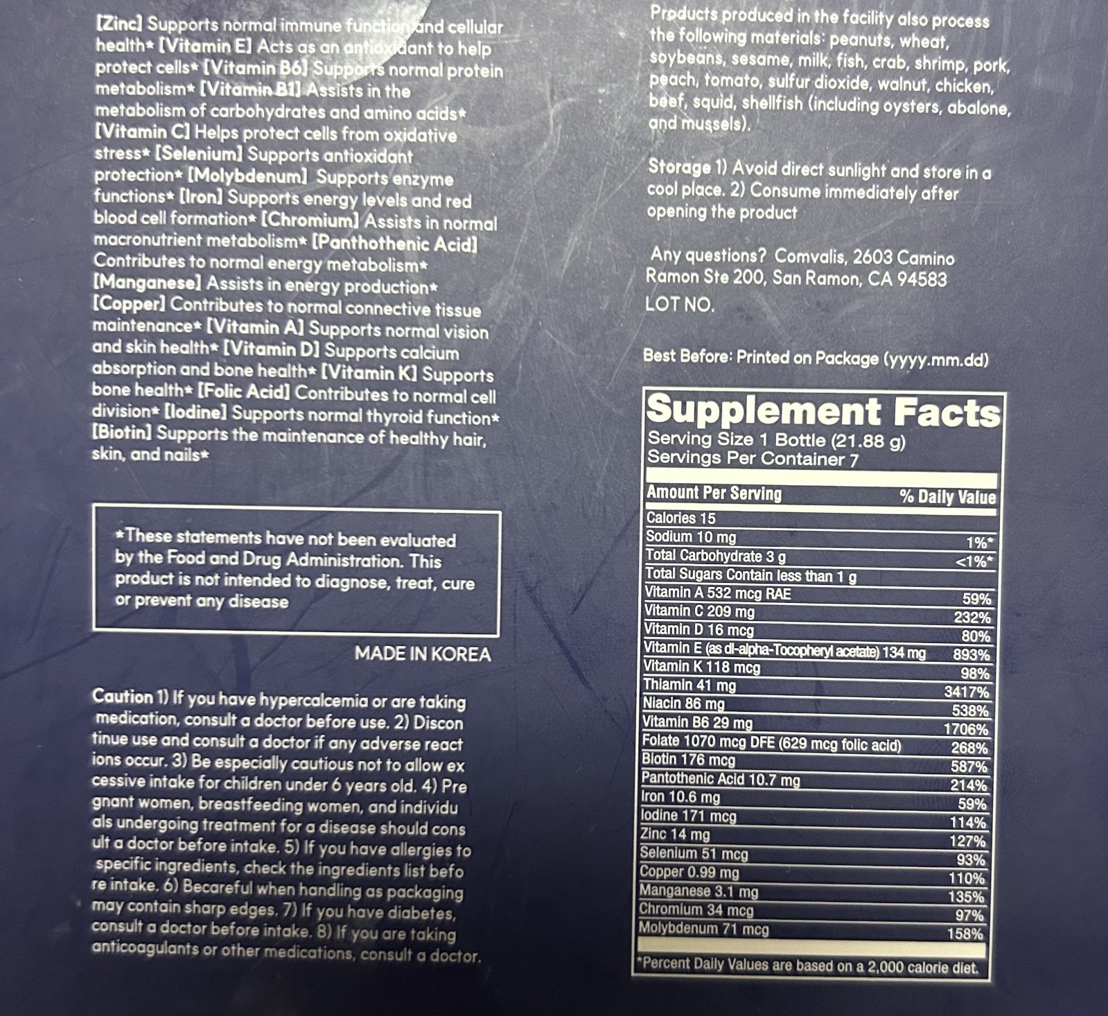 WZBIO Optizen Immune Multi-Vitamin & Mineral Exp 11/21/26