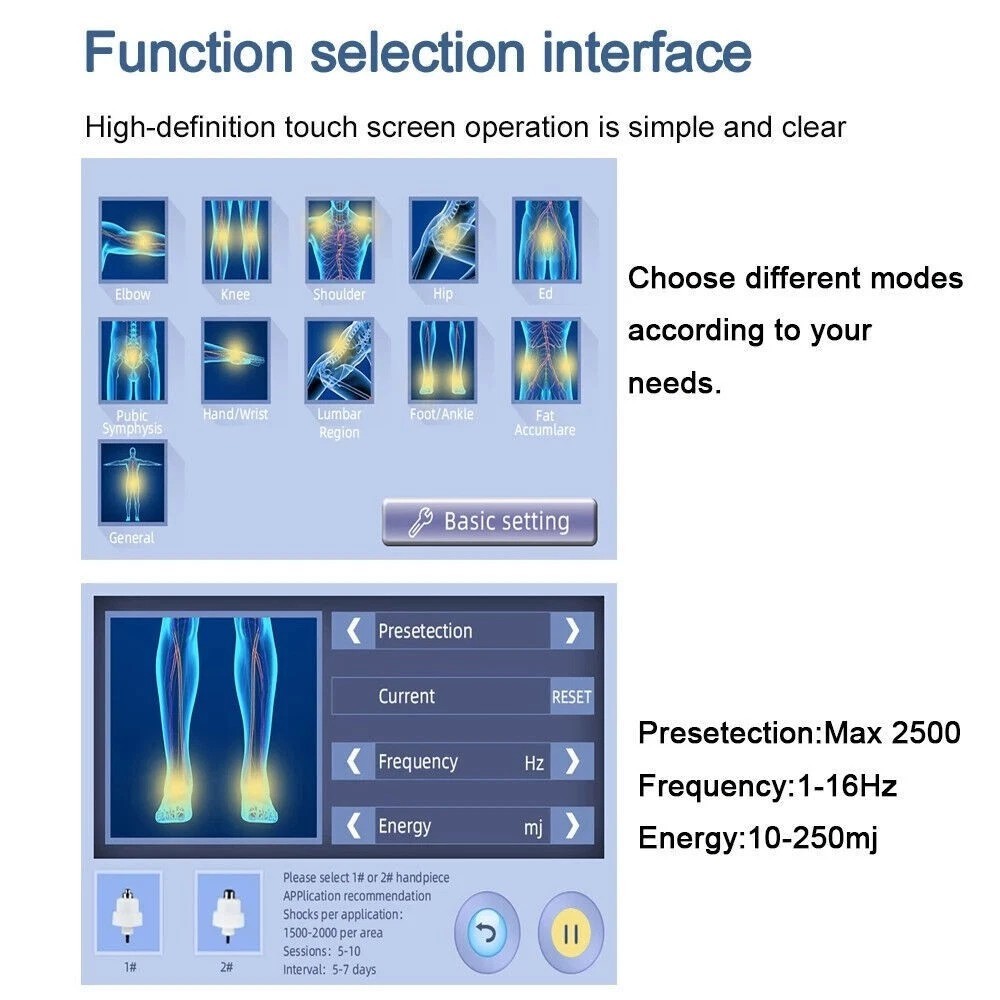 2026 New Shockwave Therapy Machine for Muscle Pain and Erectile Dysfunction USA