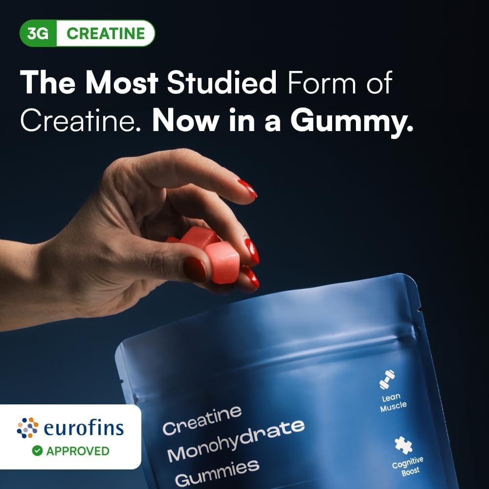 OMNI (3 Pack) Creatine Monohydrate Gummies – Supports Muscle Growth, Watermelon