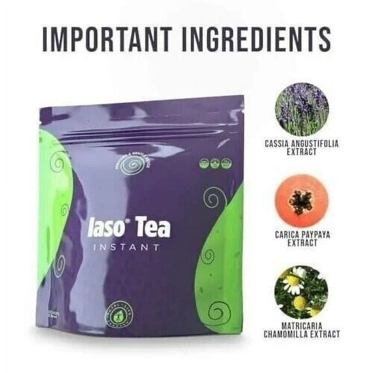 TLC Total Life Changes IASO Natural Detox Instant Herbal Tea (Pack of 1)25 Count