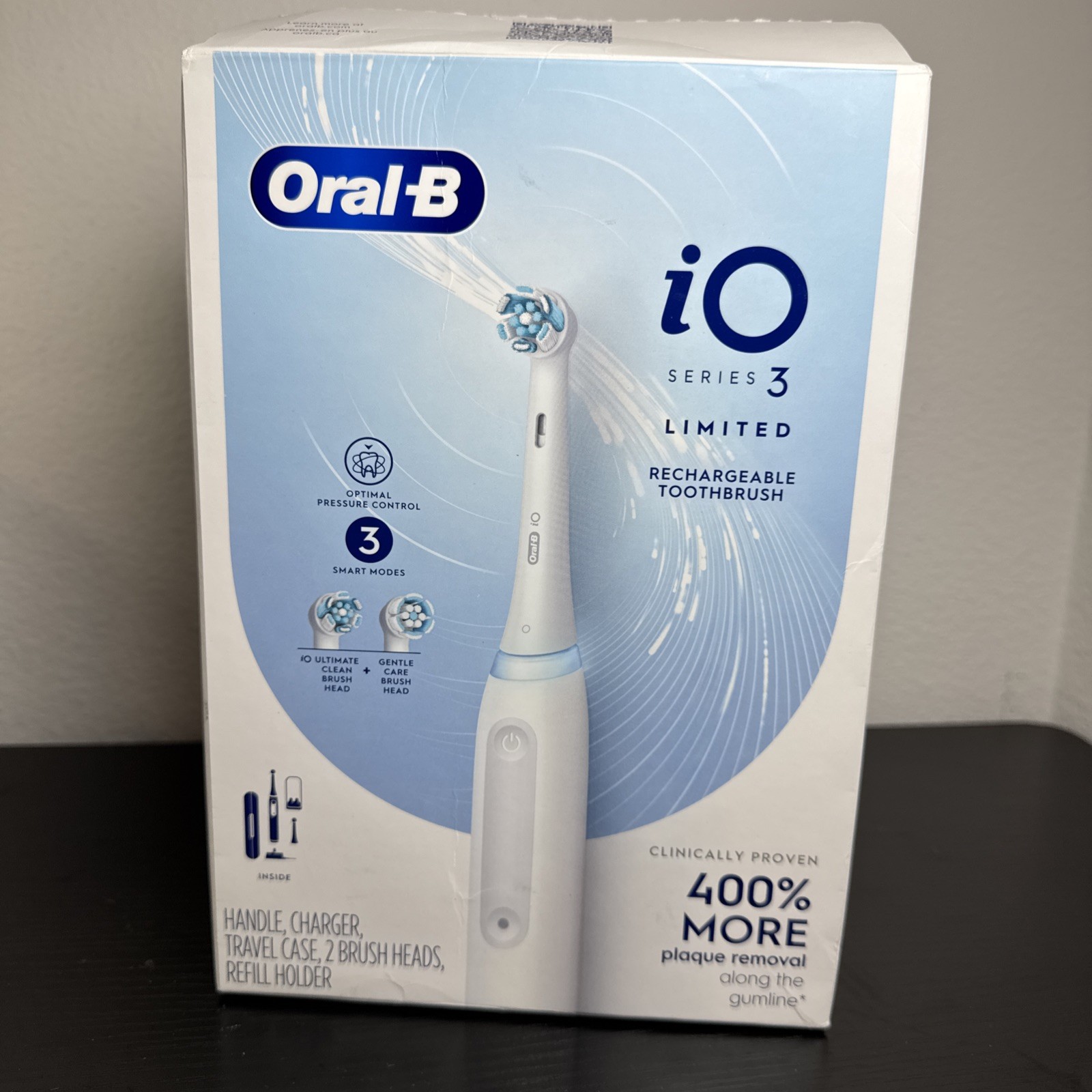 Oral-B iO Series 3 Limited Electric Toothbrush with (2) Brush Heads White