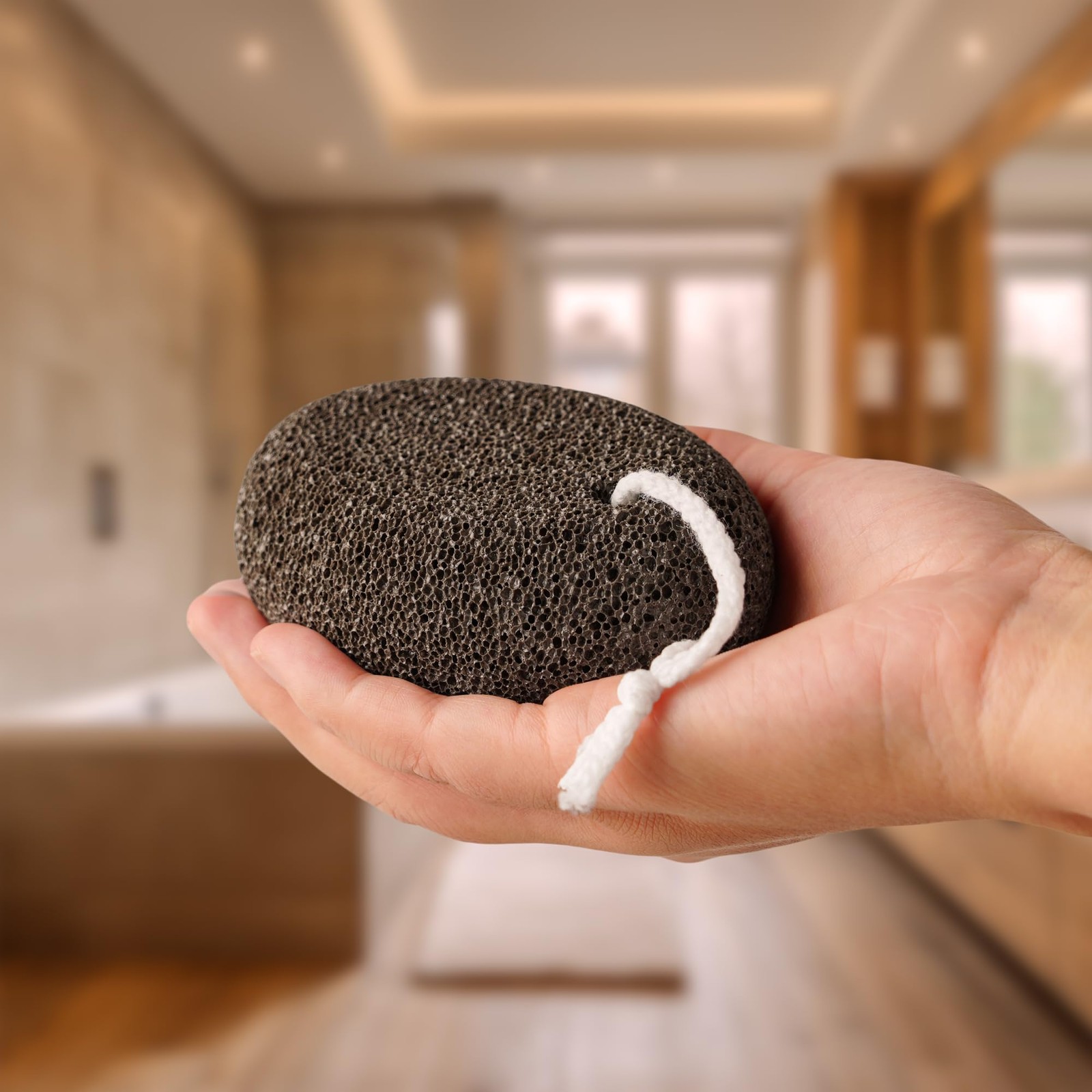 Pumice Stone 3.9×2.8×1.6 in – Extra Thick Ergonomic Callus Remover for Feet
