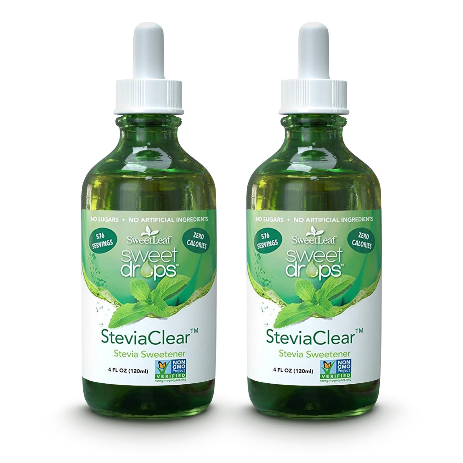 SweetLeaf Stevia Steviaclear Liquid Extract 4 oz 4 Fl Oz (Pack of 2), Clear