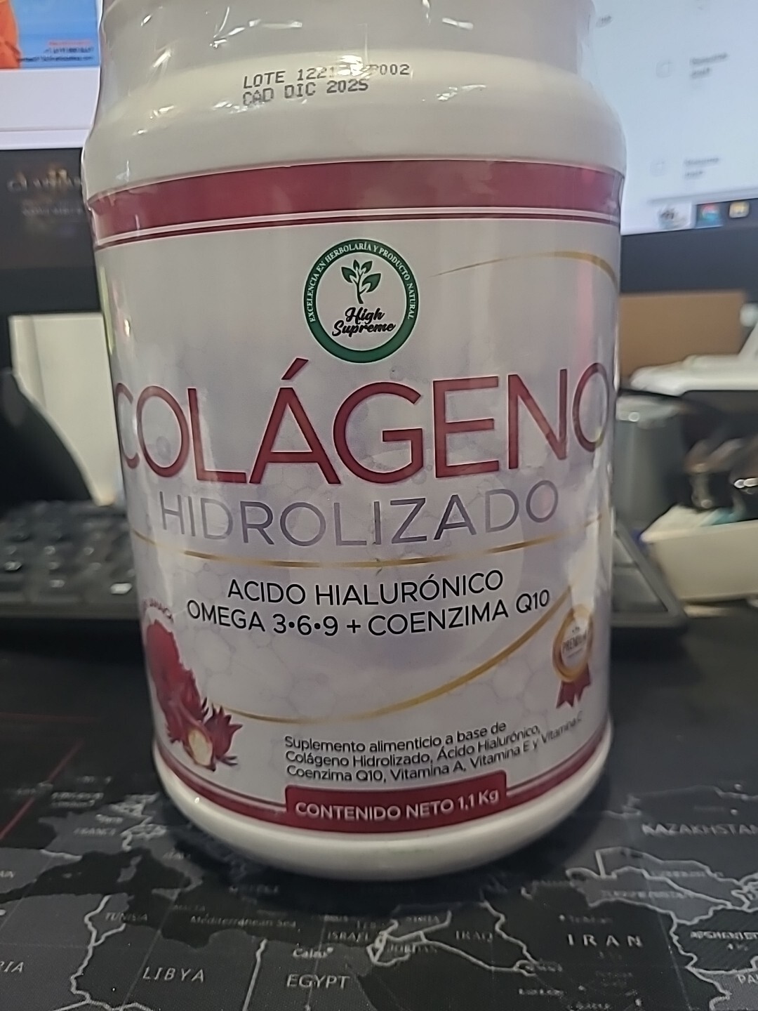 Hydrolized Colagen Hibiscus/Jamaica Colageno Hidrolizado 1.1 Kg ( Polvo SANDY )