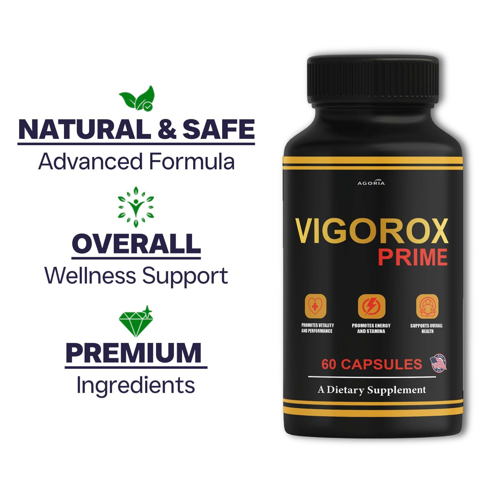 (3 Pack) Vigorox Prime Max Performance Supplement, VigoroxPrime Capsules