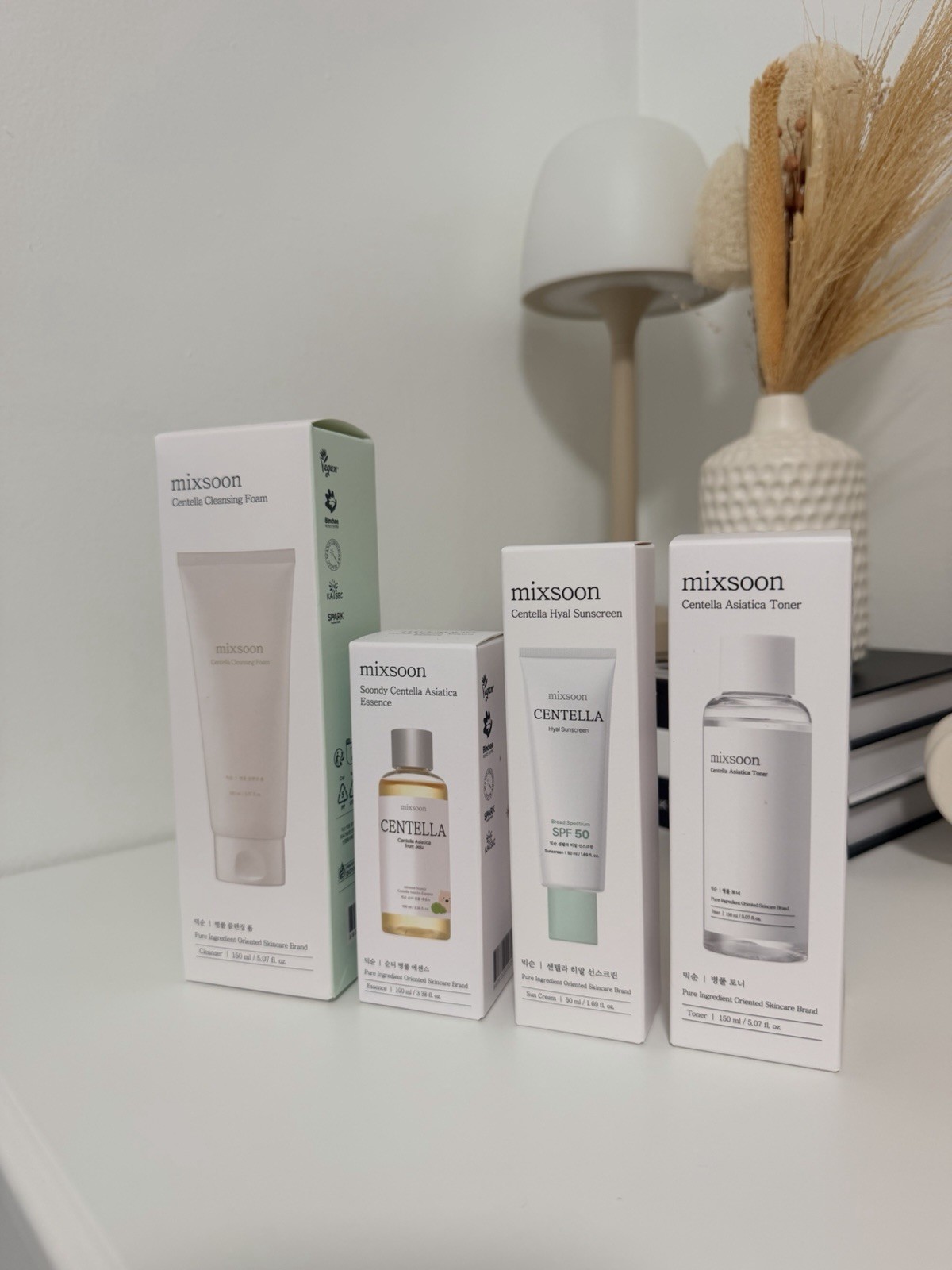 mixsoon Centella Face Set Cleanser Essence Toner Sunscreen BUNDLE (4pcs)
