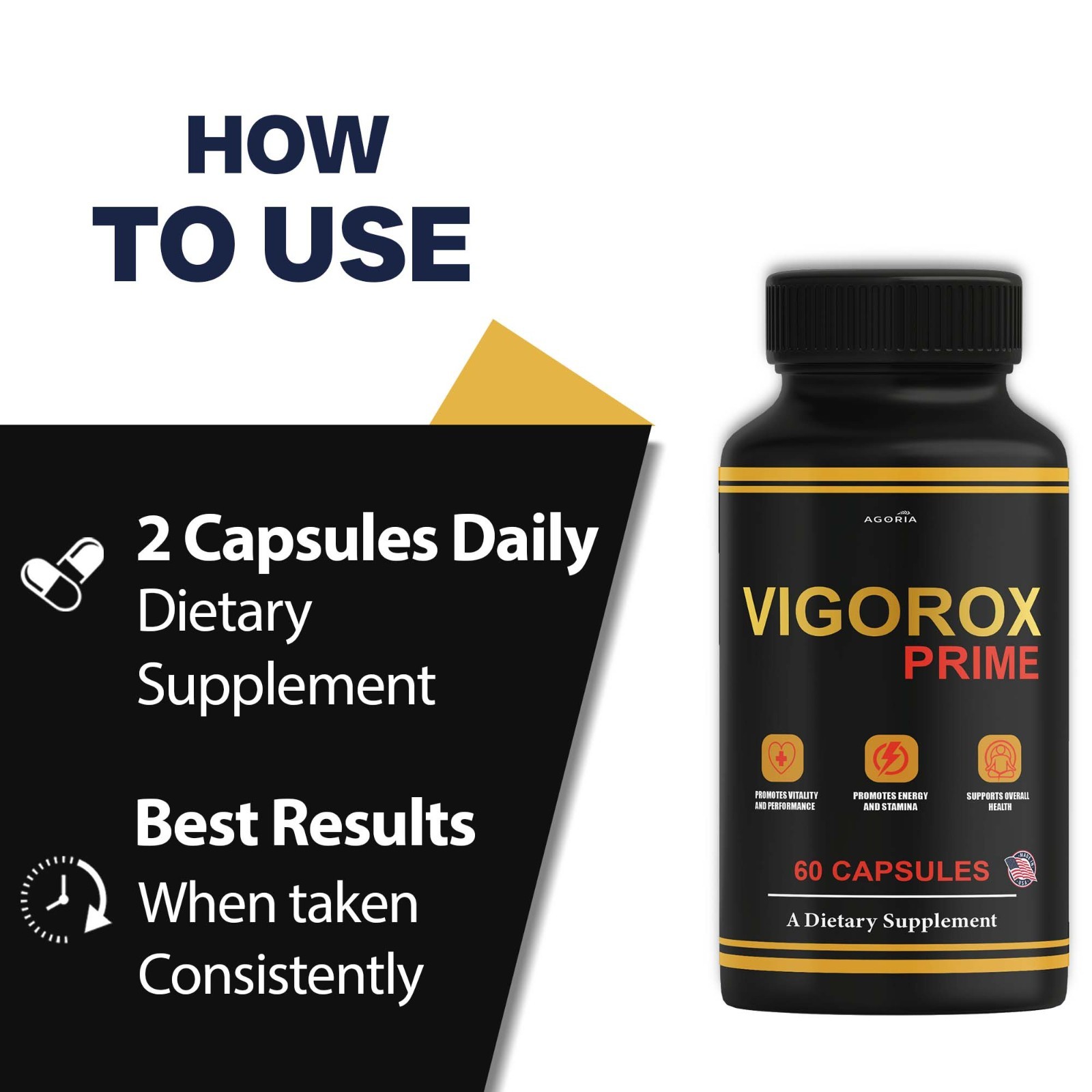 (3 Pack) Vigorox Prime Max Performance Supplement, VigoroxPrime Capsules