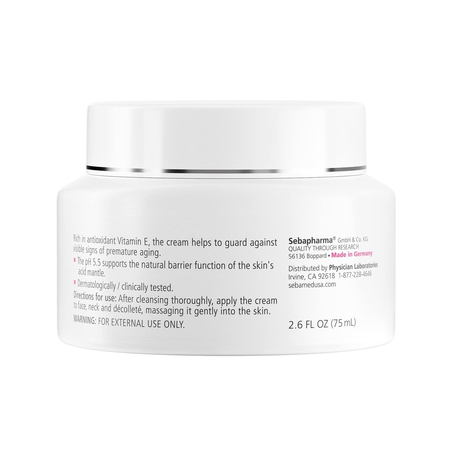 Sebamed Moisturizing Face Cream for Sensitive Skin 2.6 Ounces (75mL)