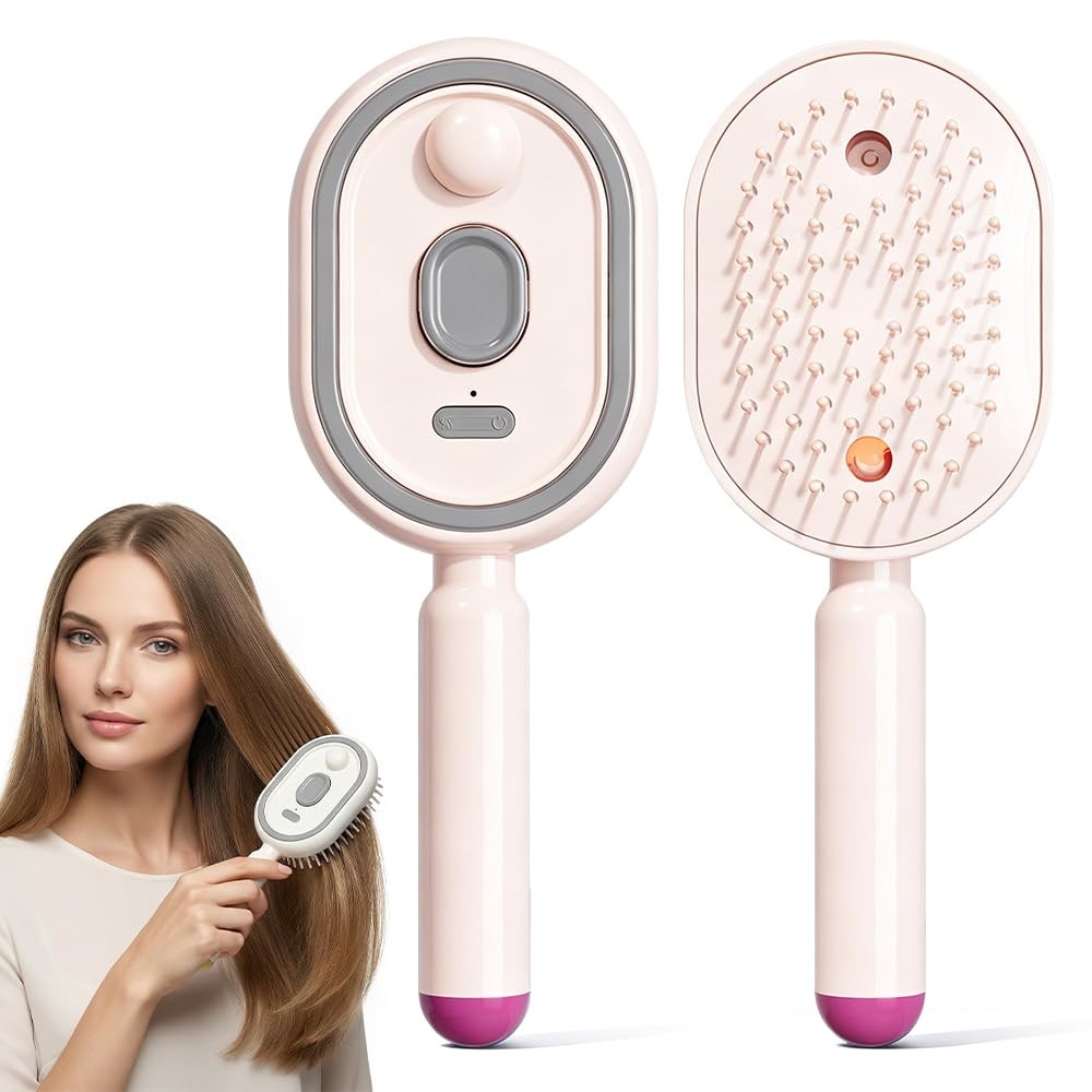 Electric Spray air Cushion Massage Comb, 3-in-1 Electric Mist Spray Hair Brush