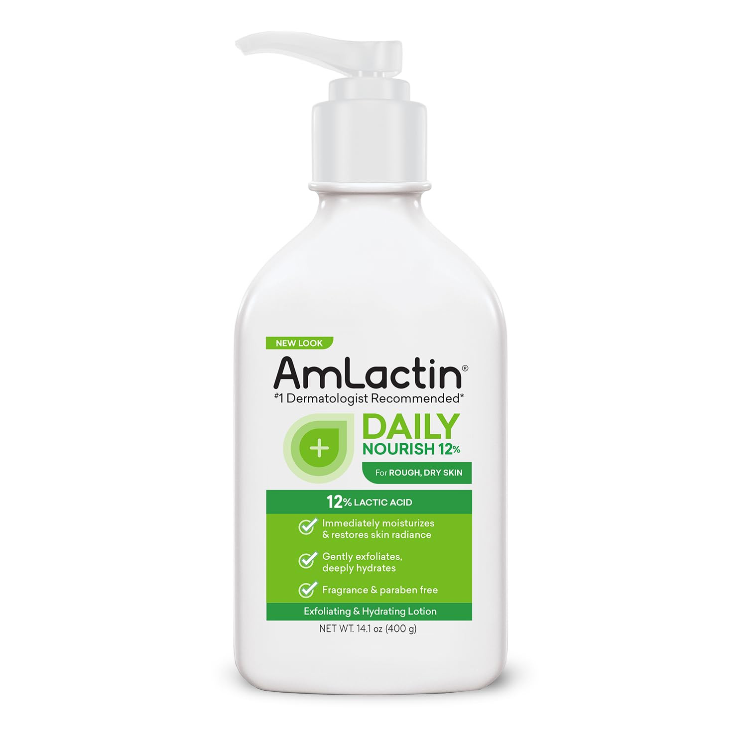 AmLactin Daily Nourish 12% – 14.1 oz Body Lotion with 12% Lactic Acid – Exfoliat