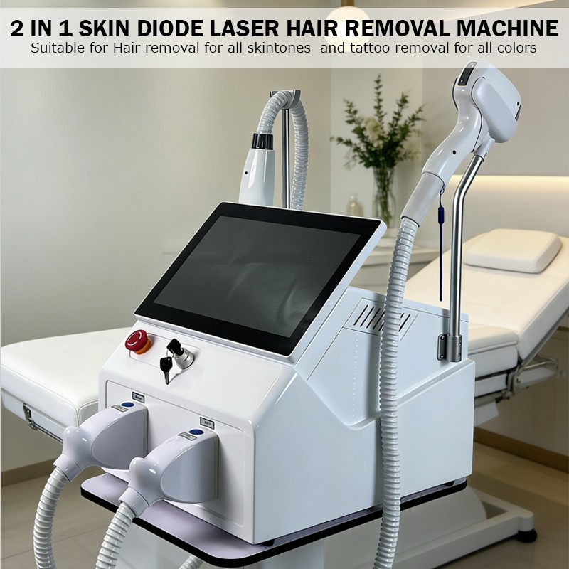 2in1 Diode Laser Hair Removal Pico Tattoo Removal Machine 4 Wavelength Permanent