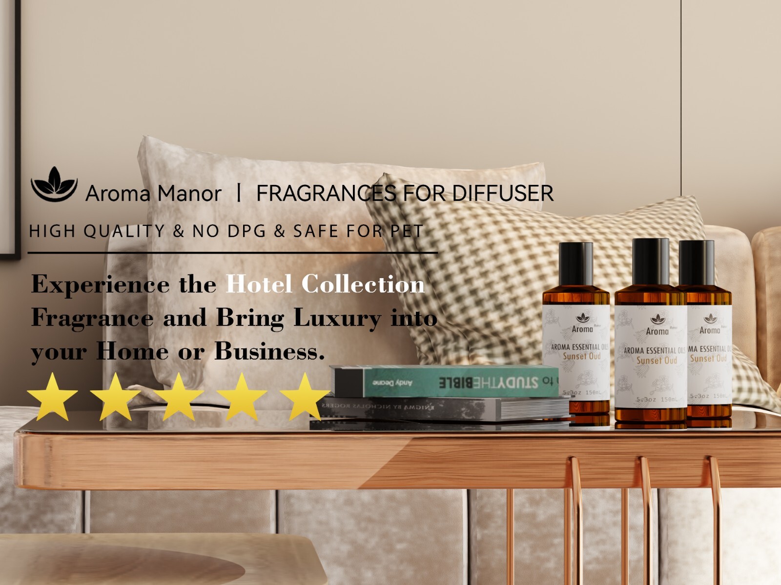 Pure Essential Oil for Aromatherapy – Hotel Collection- Fragrance for Diffusers