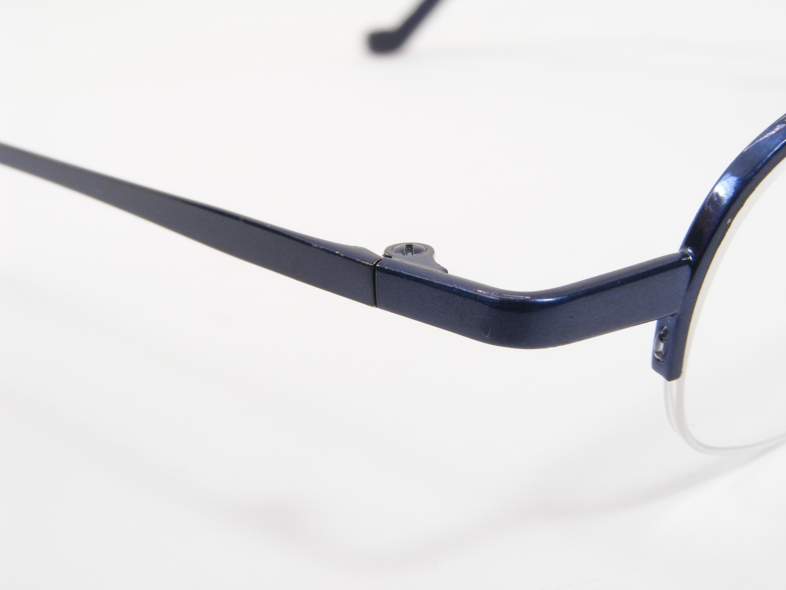 Vintage LOOK occhiali 1595 1530 Blue UNIQUE EYEGLASSES 37-25-135mm Italy (NOTES)