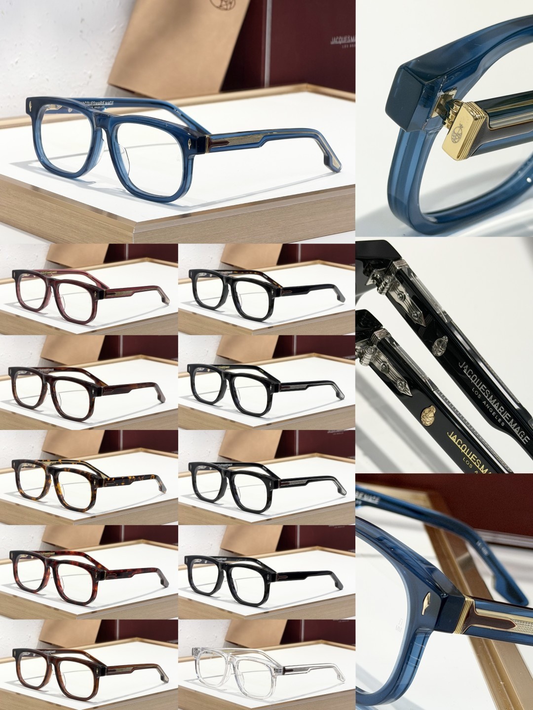 Jacques Marie Mage DEWITT Eyeglasses Black 58-19-147mm With Case