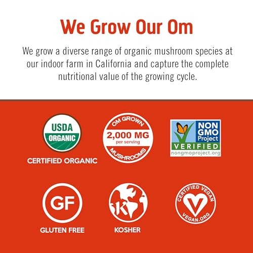 Om Mushroom Superfood Morning Energy Blend Coffee Free Mushroom Powder 10 Ser…