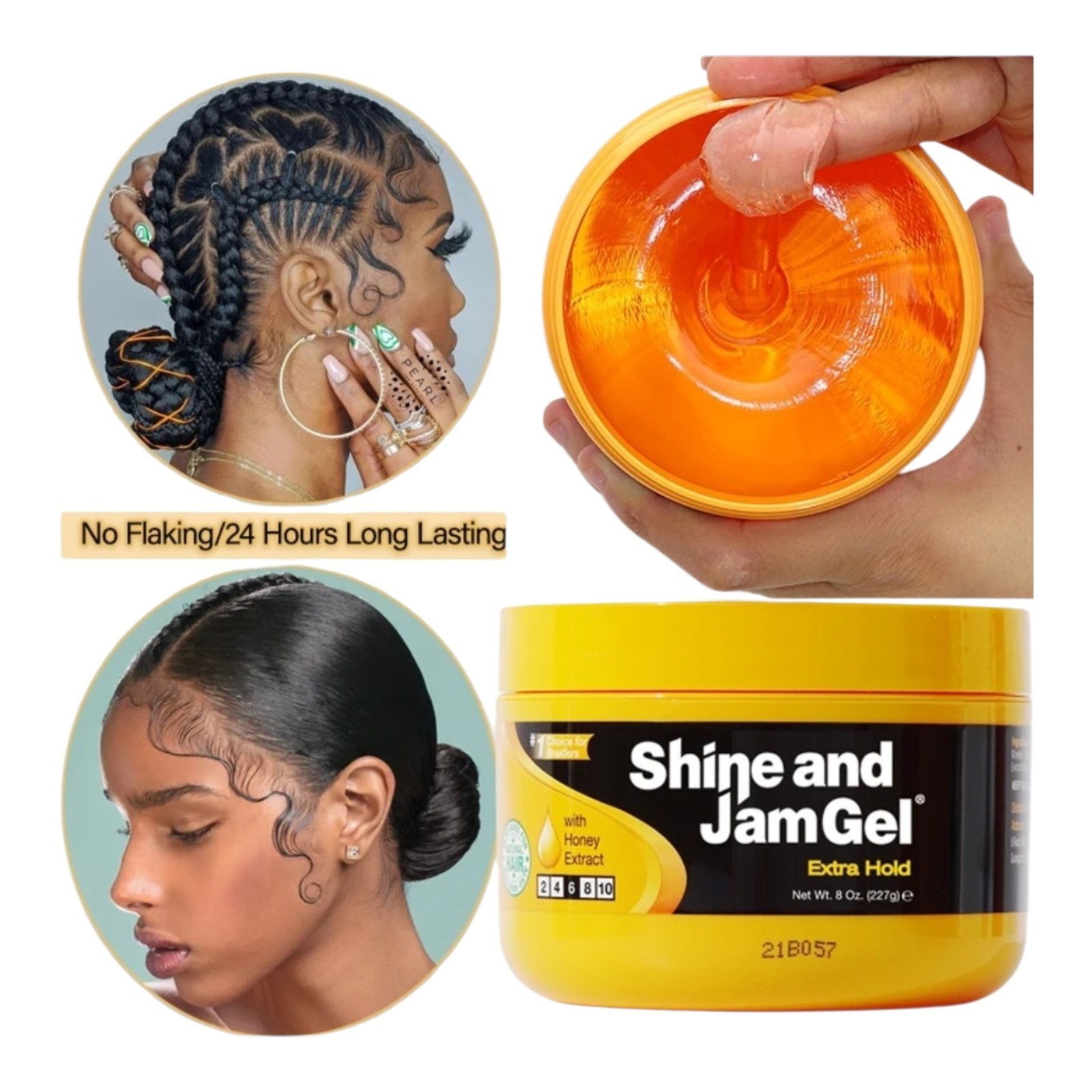 Shine ‘n Jam Conditioning Gel Extra Hold Braids, Twists, & Frizz Control 8 4oz