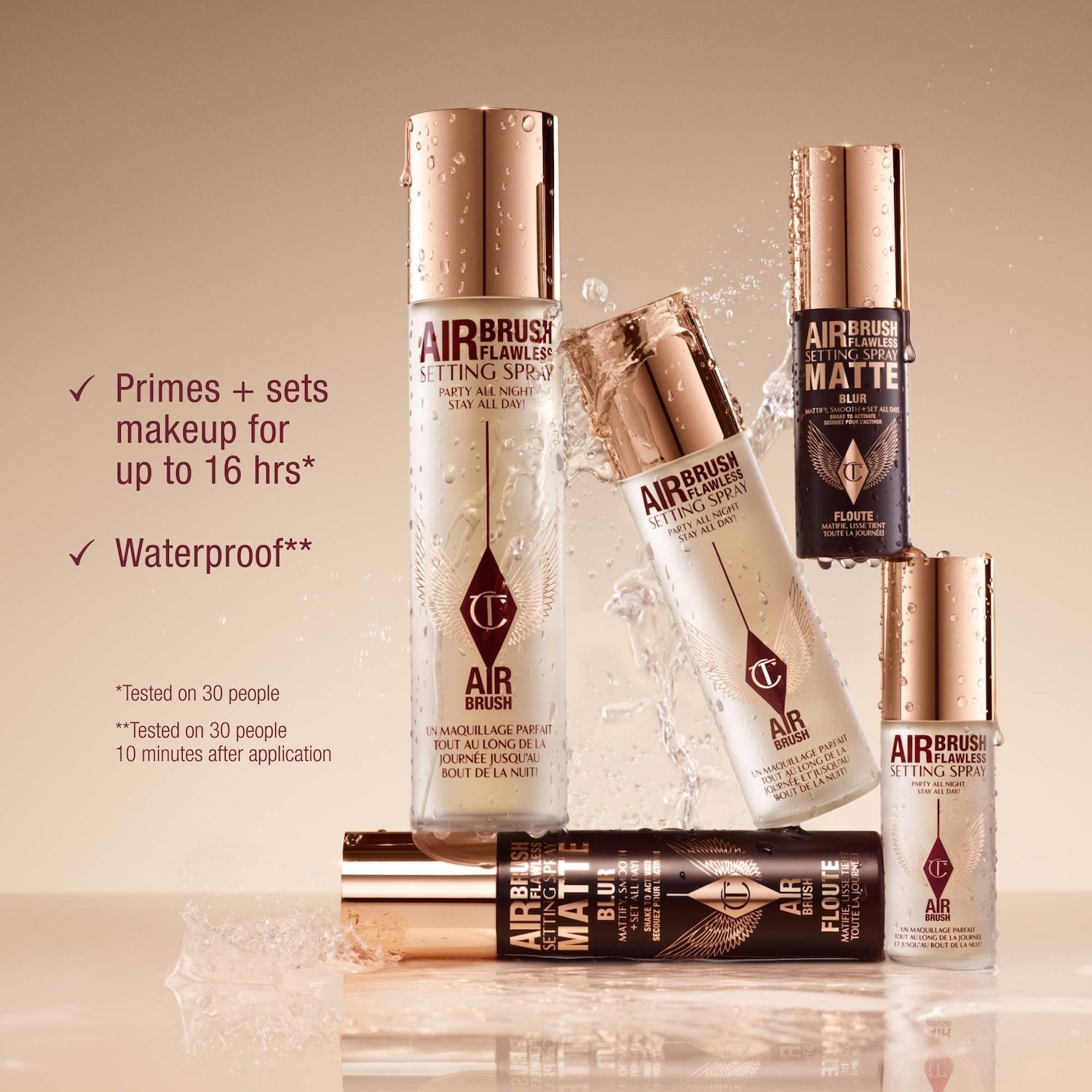 Charlotte Tilbury Airbrush Flawless Hydrating Waterproof Setting Spray,3 sizes