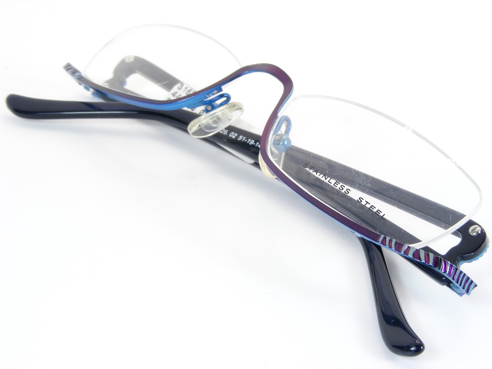 OU 44.626.02 Purple /Teal Blue UNIQUE RARE EYEGLASSES GLASSES FRAME 51-19-140mm
