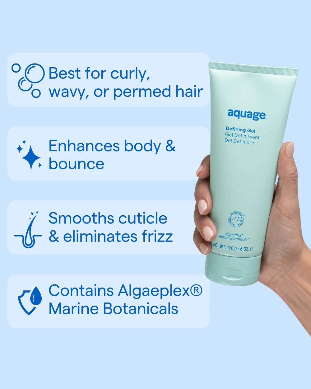 Aquage Defining Gel For Curly Wavy 6 Oz – Pack of 3
