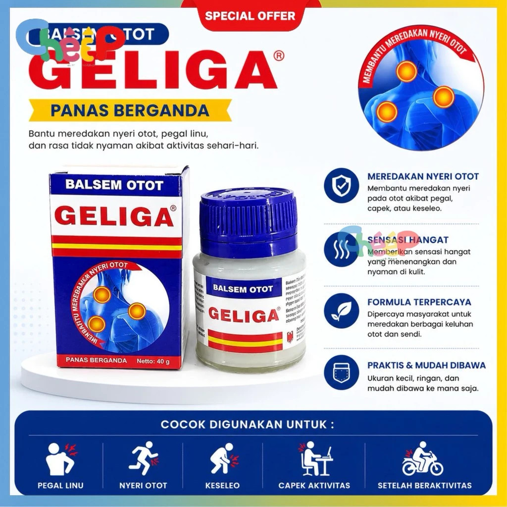 3PCS Geliga Muscle Balm 40g Warming Balm For External Fast Shipping