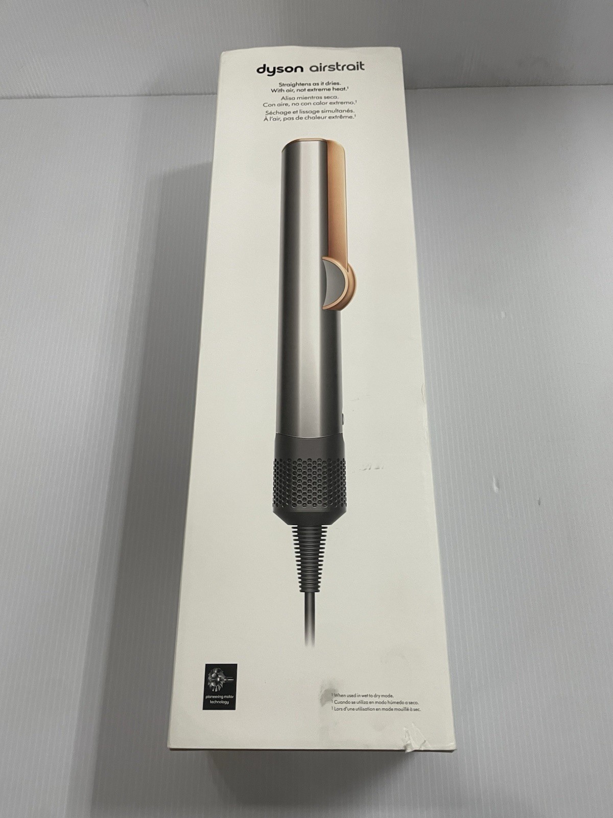 New Open Box Dyson Airstrait Straightener Nickel/Copper