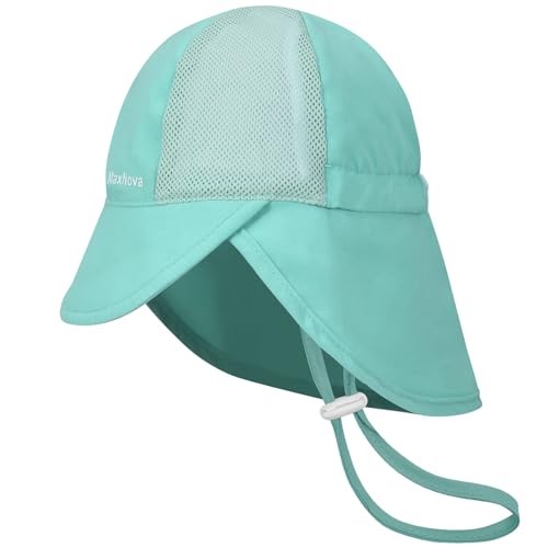 MaxNova Sombrero de sol para bebé, 6-24 Months Paquete de 2 Blanco/Verde