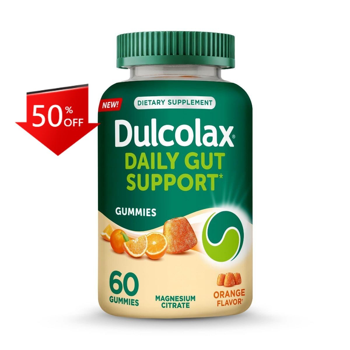 Dulcolax Daily Gut Support Gummies – Orange – 60ct