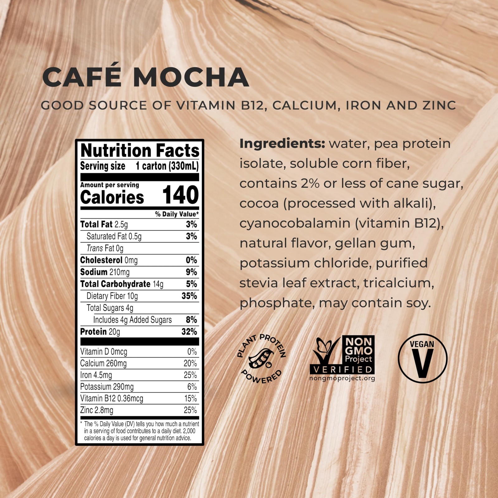 Evolve Plant Based Protein Shake Café Mocha 20g Vegan Protein Dairy Free