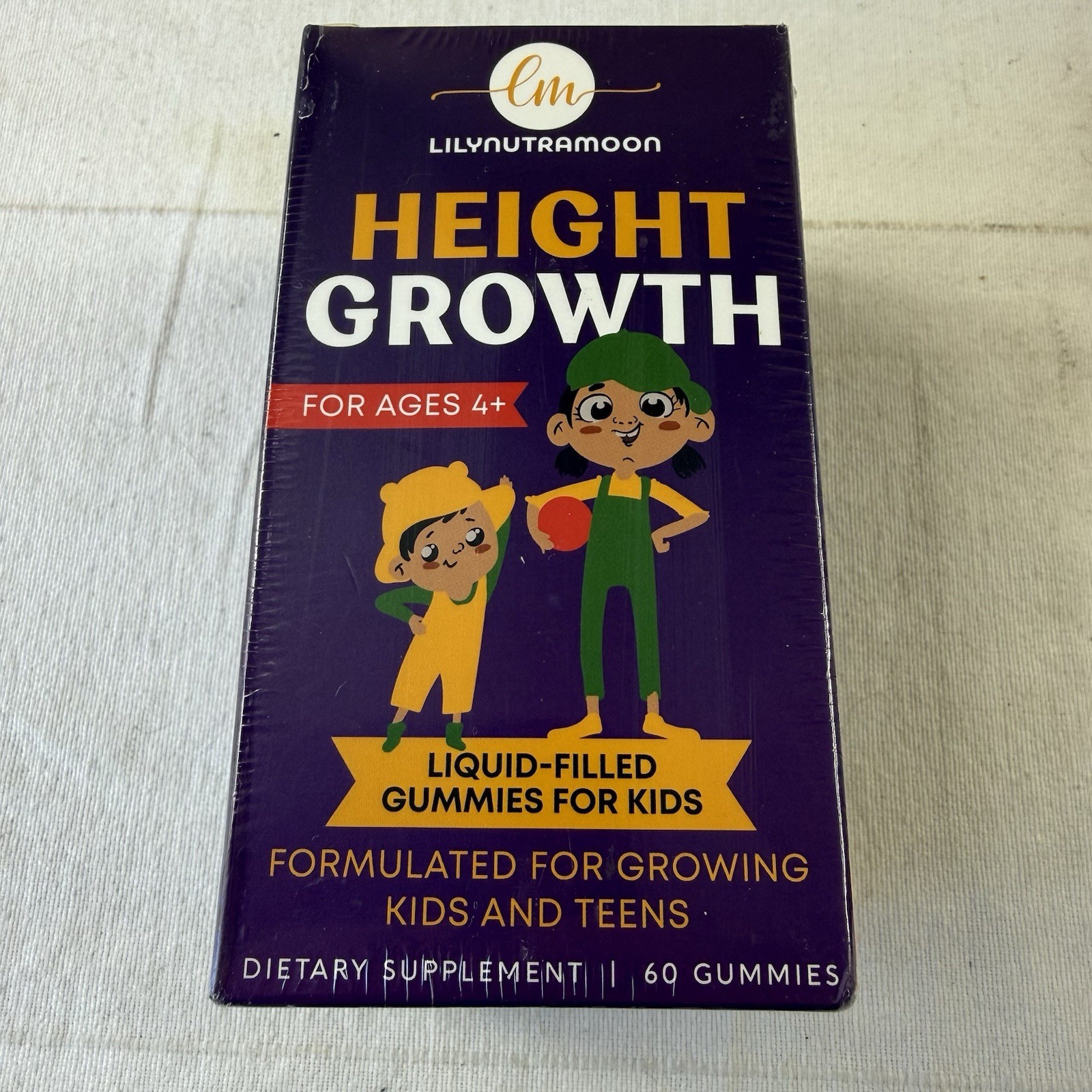 LilyNutraMoon Height Gummies – 60 count – Ages 4+ – 10/2027