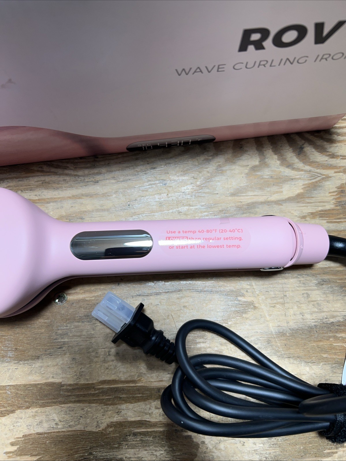 Tymo Rovy Wave Curling Iron Pink New Open Box