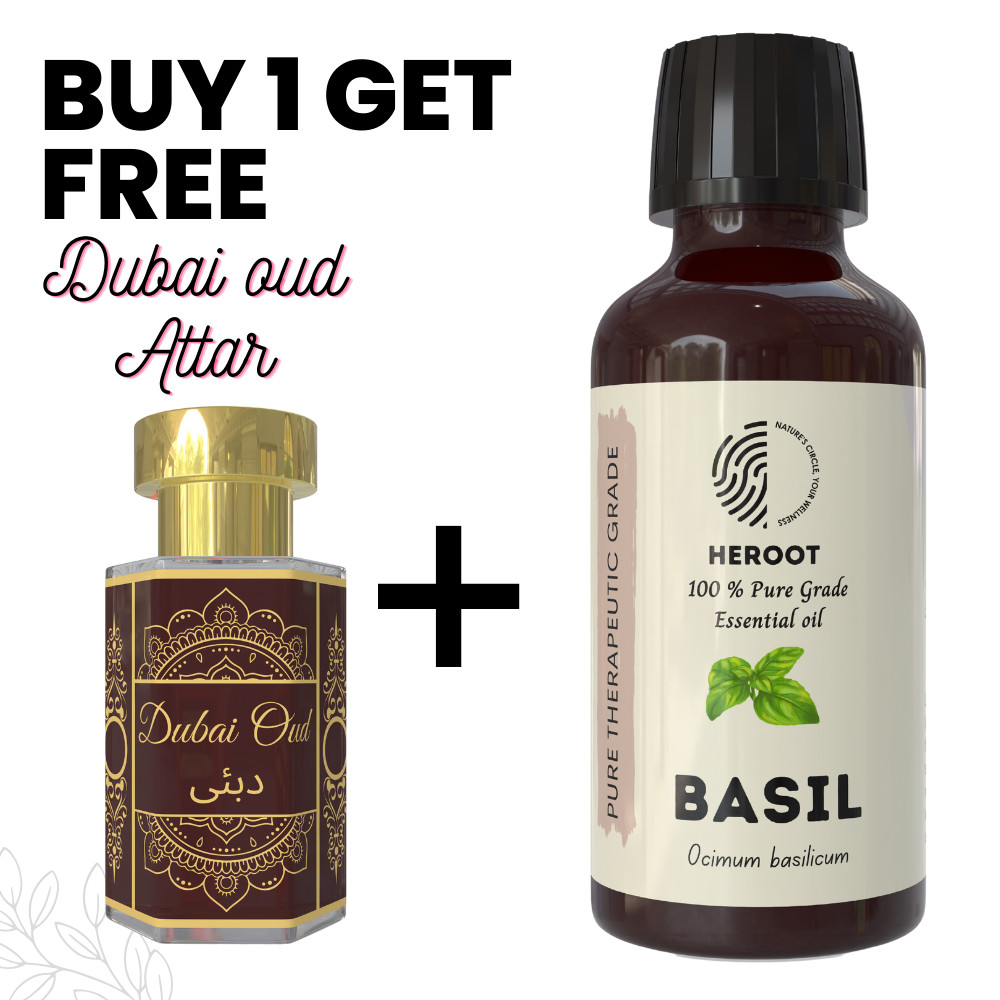 Basil Essential Oil 10ml Aromatherapy Diffuser Home Fragrance DIY + Free Attar