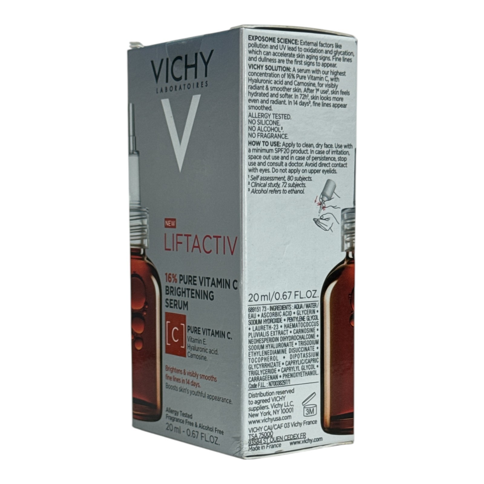 *Vichy Liftactiv 16% Pure Vitamin C Brightening Serum 20ml/0.67fl.oz. New In Box