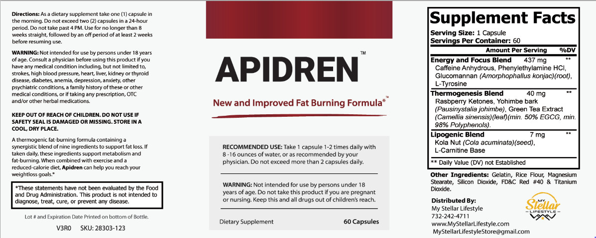 12 Pack Apidren, formula to help you burn fat-60 Capsules x12